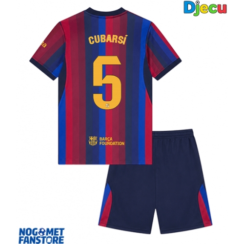 Barcelona Pau Cubarsi #5 Domaci Dres za djecu 2026-27 Kratak Rukav (+ Kratke hlače)